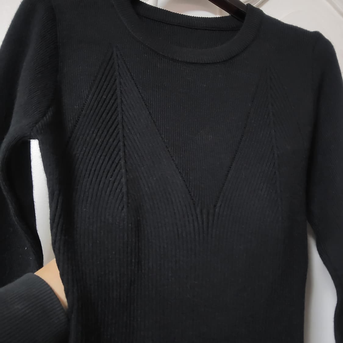 새옷 블랙 라운드넥 니트 7부 원피스 봄 가을 겨울 상품이미지2