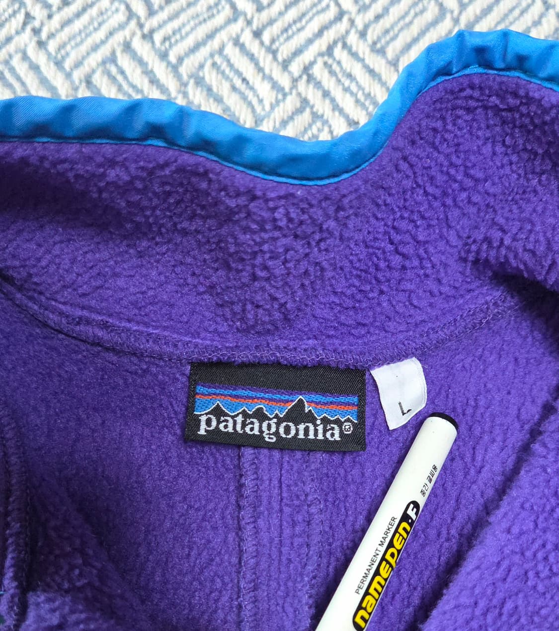 (L)파타고니아 80s Usa 빈티지퍼플 신칠라 플리스 자켓 상품이미지3