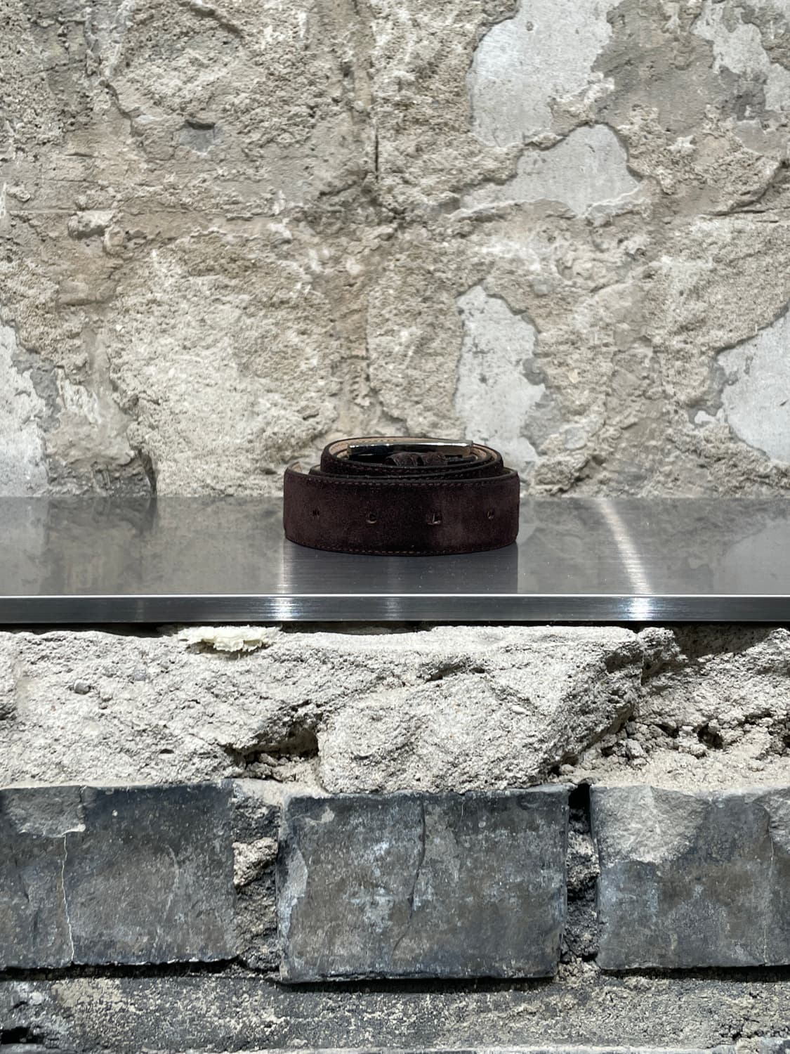 브룩스 브라더스 다크 브라운 레더 벨트 상품이미지3