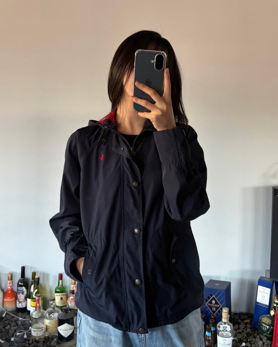 [M]폴로 랄프로렌 네이비 바람막이 후드 자켓 상품이미지3