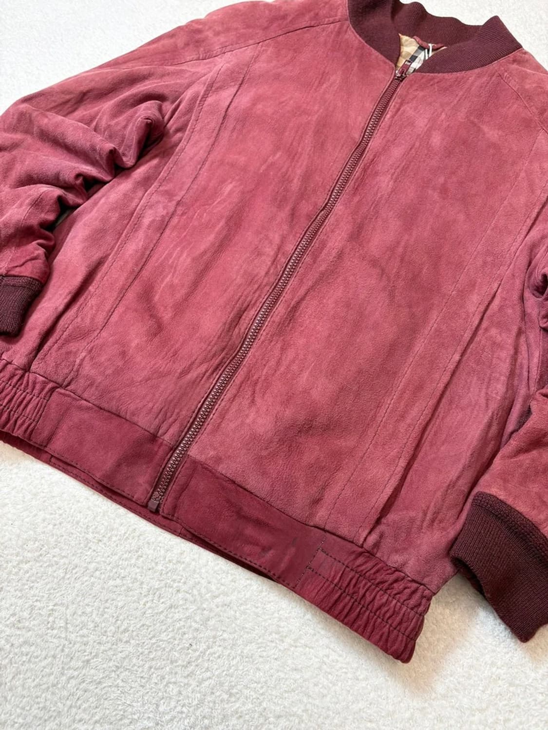 버버리 90's 천연 가죽 스웨이드 블루종 자켓 pn6149 상품이미지4