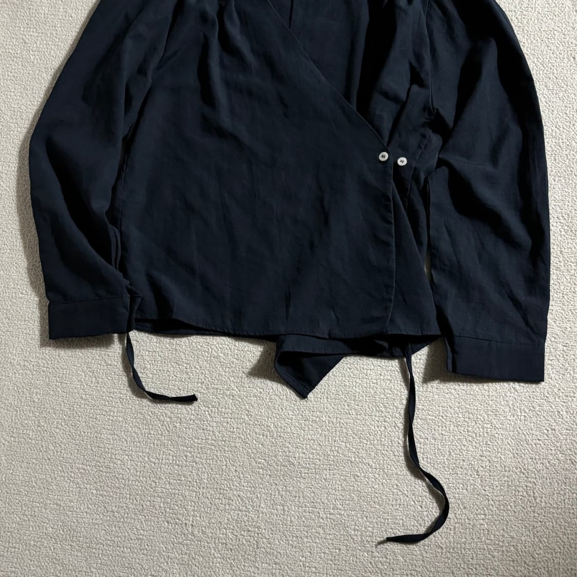 보세 네이비 타이랩 블라우스 셔츠 상품이미지2