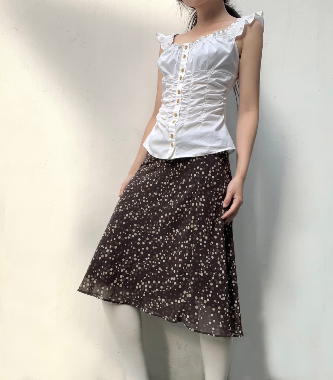 Vintage flare dot ⡱skirt 상품이미지1