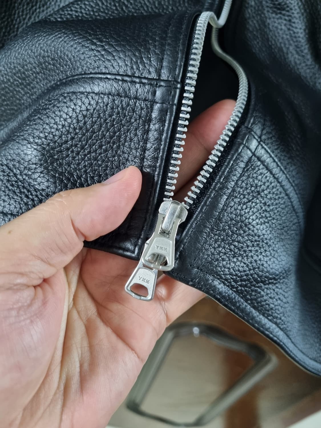 [xl/105] 스페로네 카우하이드 자켓 블랙 상품이미지5