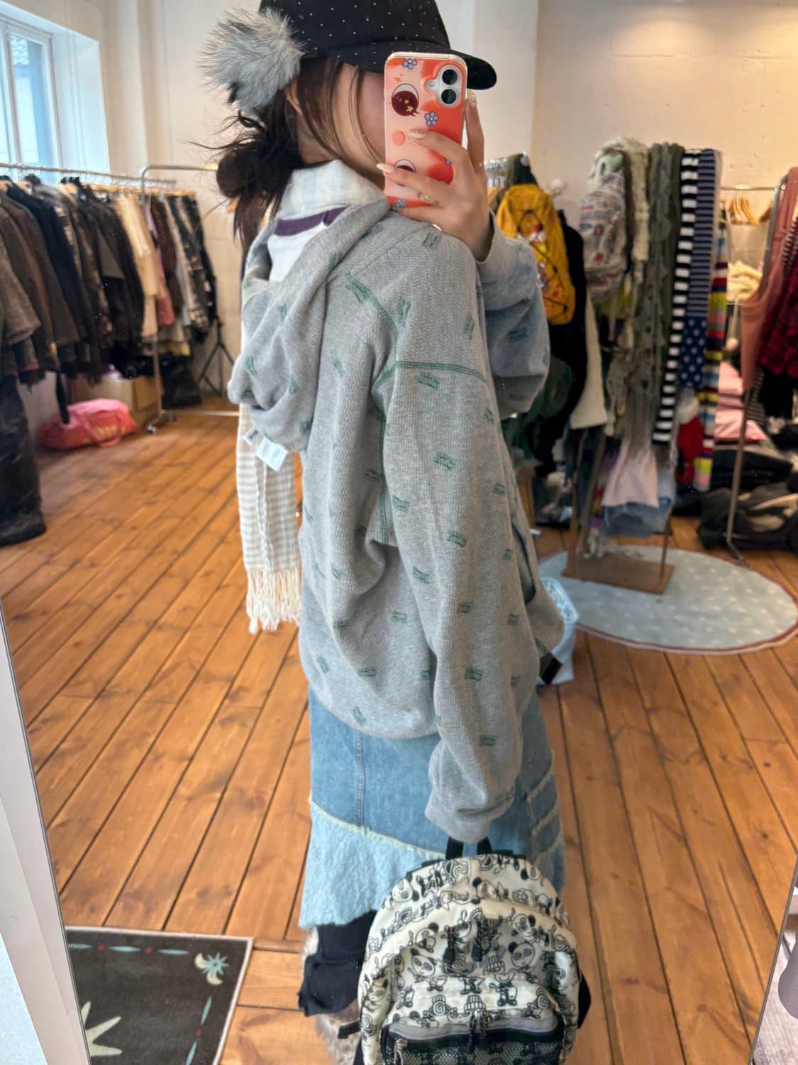 히스테릭글래머 레터링 후드집업 상품이미지2