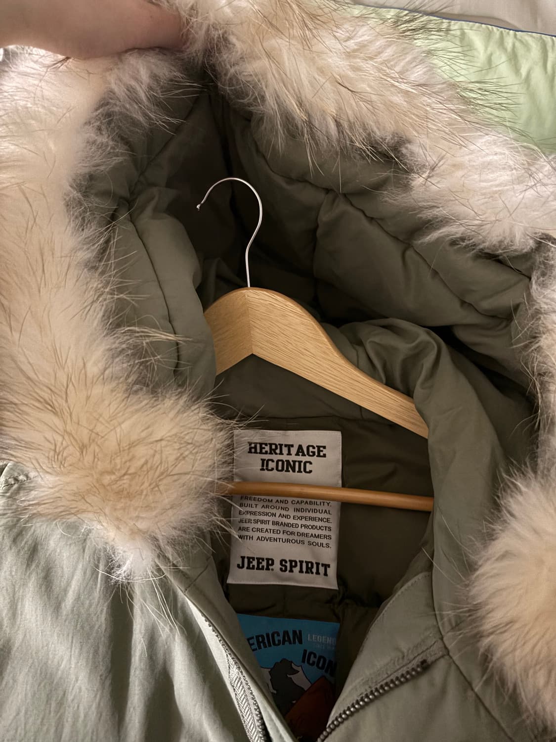 Jeep 카키 야상 롱패딩 개파카 이준호 착용 상품이미지9