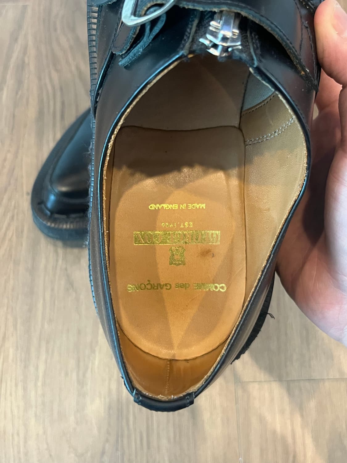 꼼데가르송 조지콕스 더블몽크 스트랩 슈즈 uk8 상품이미지4