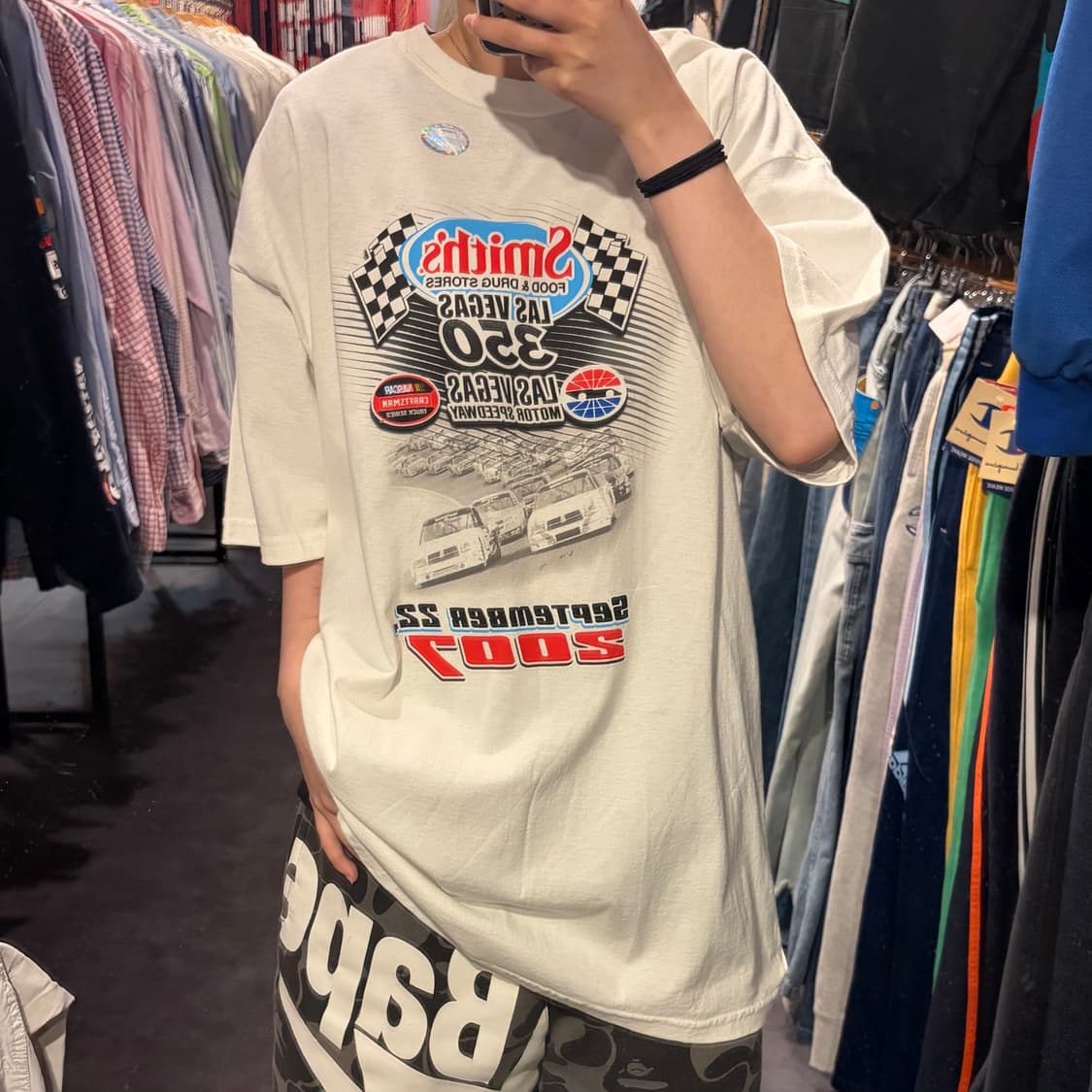 [IM] NASCAR 그래픽 레이싱 반팔티 화이트 상품이미지2