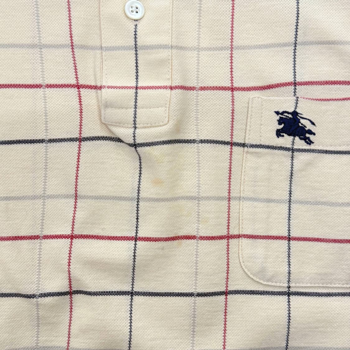 버버리 런던 체크 PK 긴팔 티셔츠 노바체크 카라티 베이지 상품이미지9