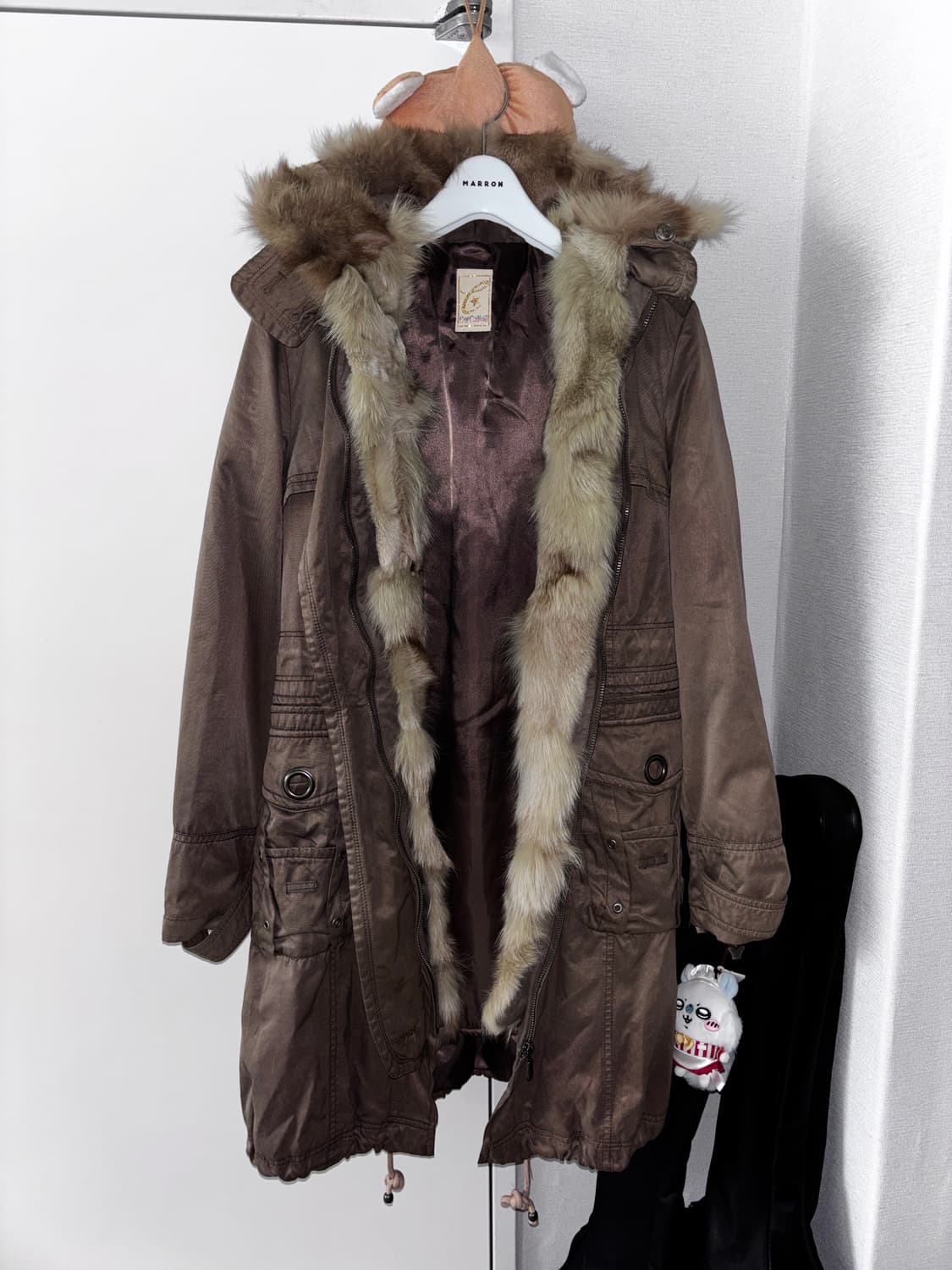 CorCaRoli 애쉬브라운 퍼 야상자켓 상품이미지1