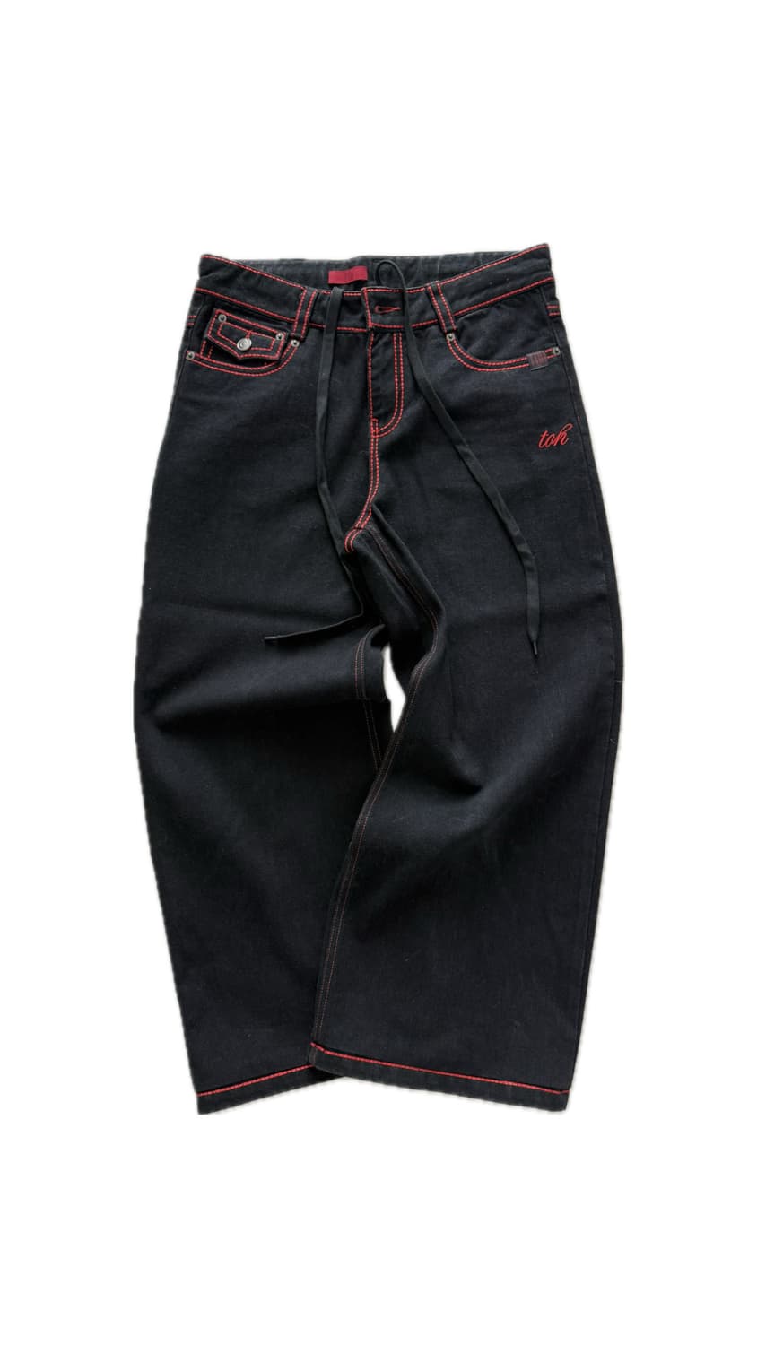 Toh cherry stitch raw pants 스티치 팬츠 상품이미지1
