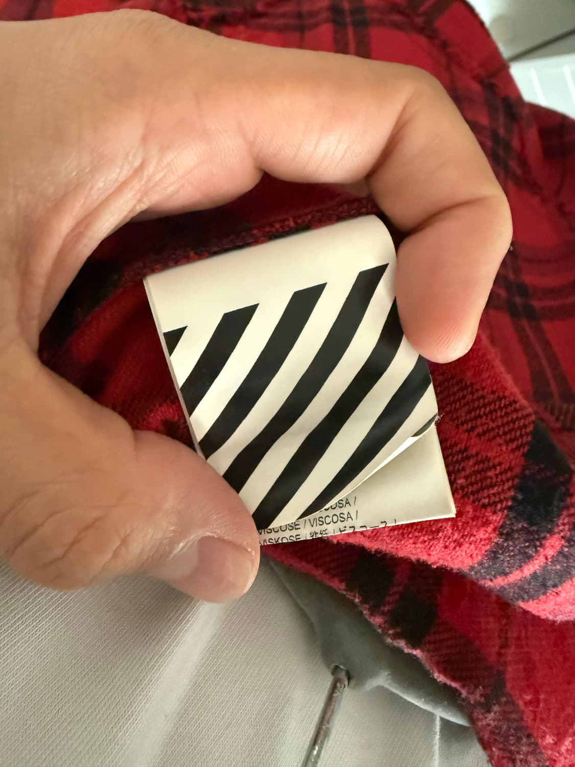 20ss 오프화이트 플란넬 애로우 체크 셔츠 L size 상품이미지9