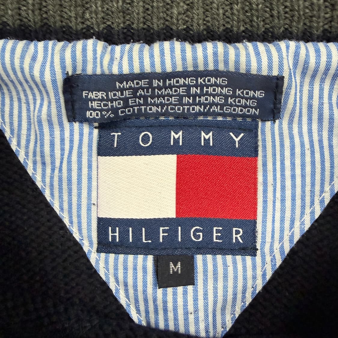 (M)90s 타미힐피거 스몰로고 코튼니트(네이비) 상품이미지2