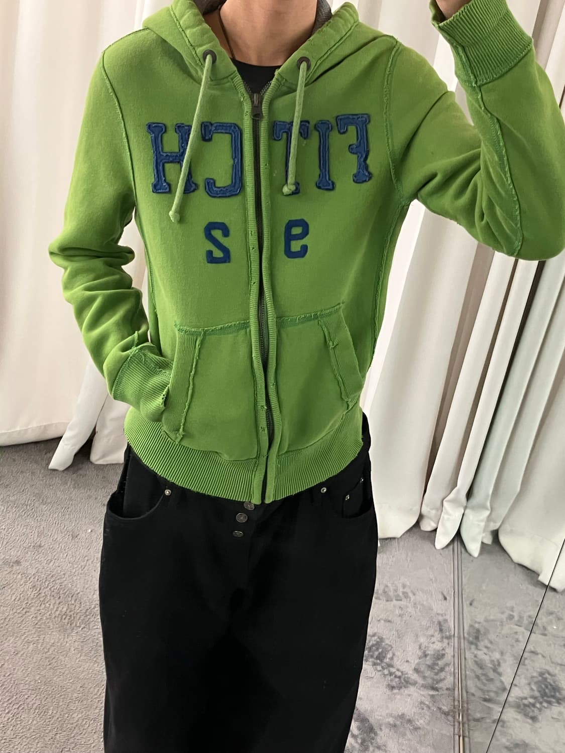 아베크롬비 그린 후드집업 S 상품이미지5