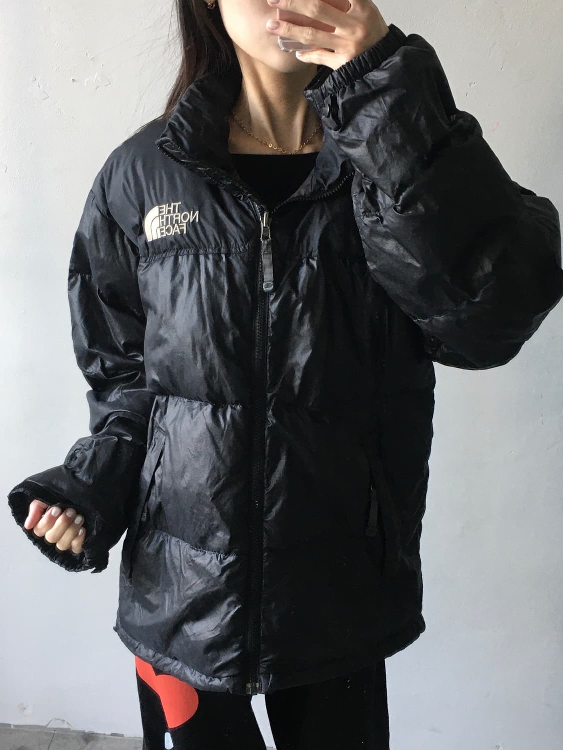 노스페이스 가슴로고 눕시패딩 상품이미지1