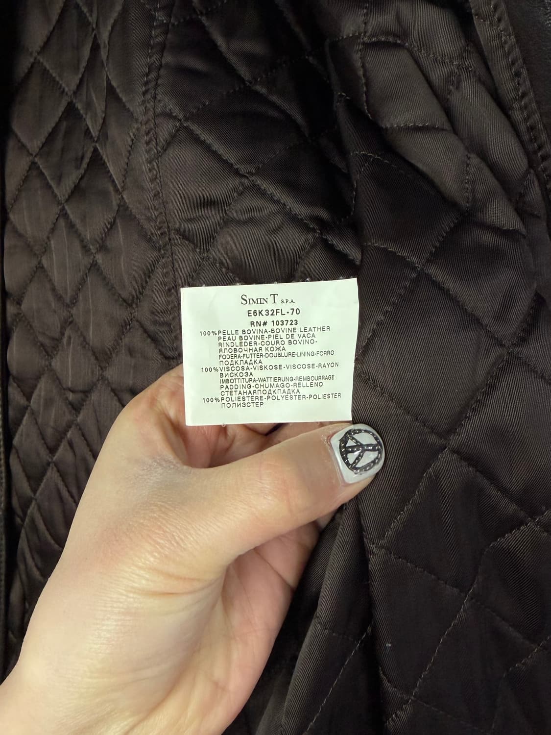 00s 아르마니 진스 더블 브레스티드 레더 하프 코트 상품이미지7