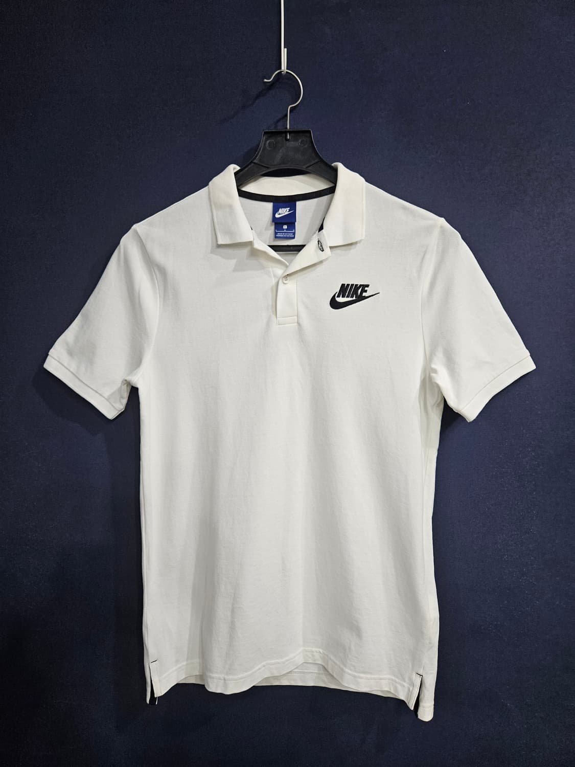 나이키 자수 화이트 남성 슬림핏 100 카라반팔티  상품이미지1