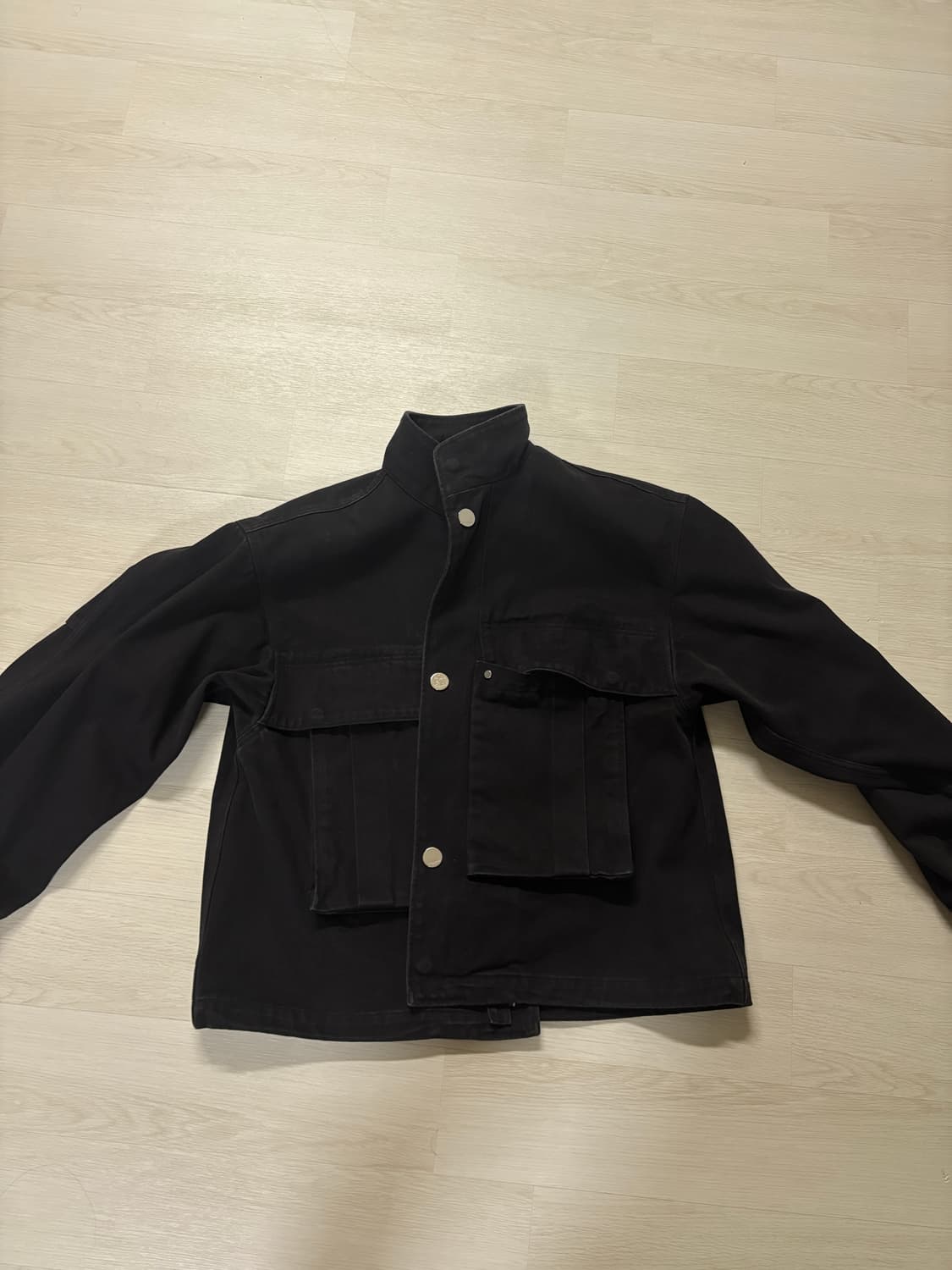 우영미 하이넥 데님자켓 상품이미지1