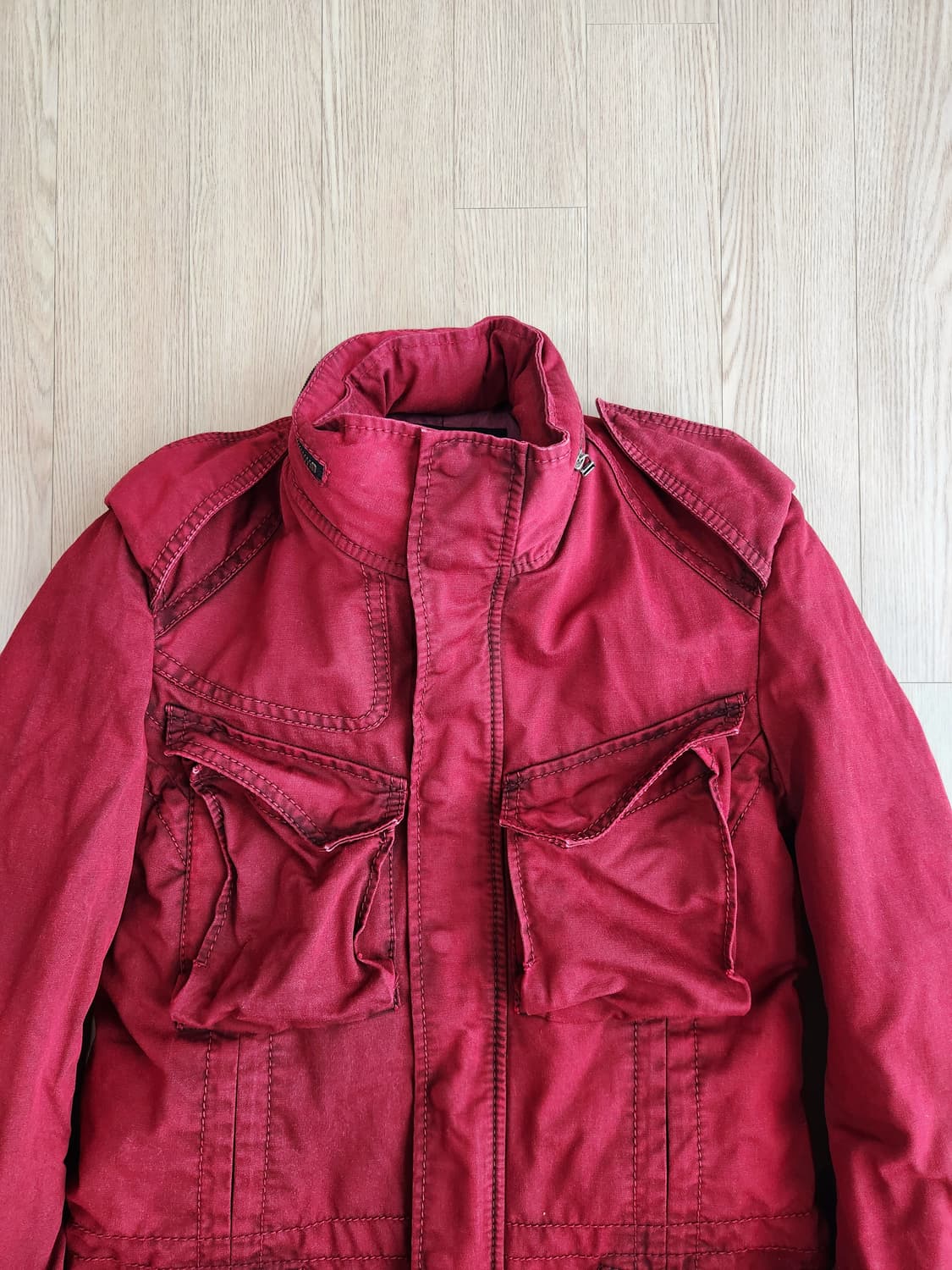 troiso japan 레드 가먼트다잉 필드 재킷 상품이미지4