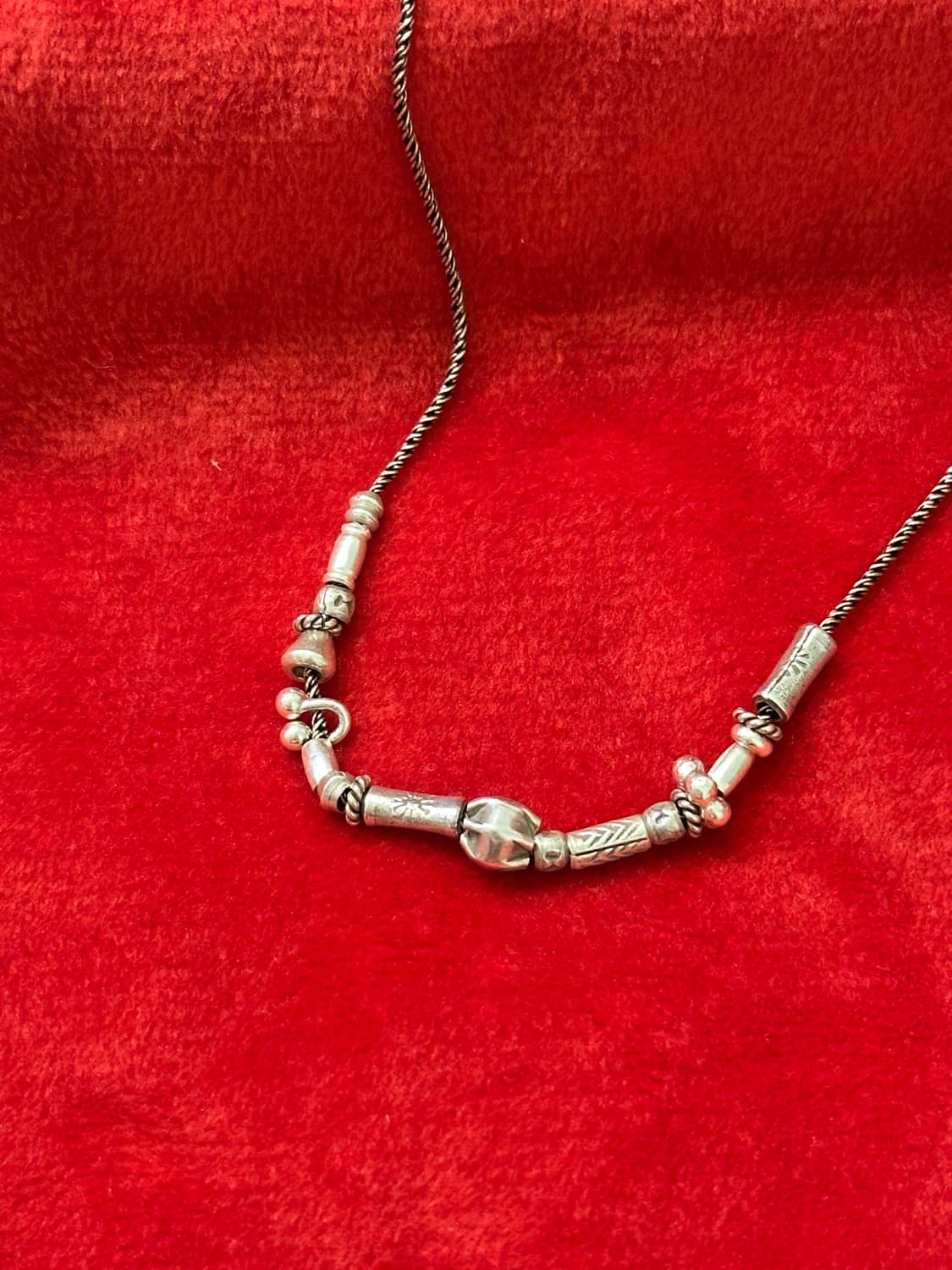 Musta karensilver mix necklace 상품이미지2