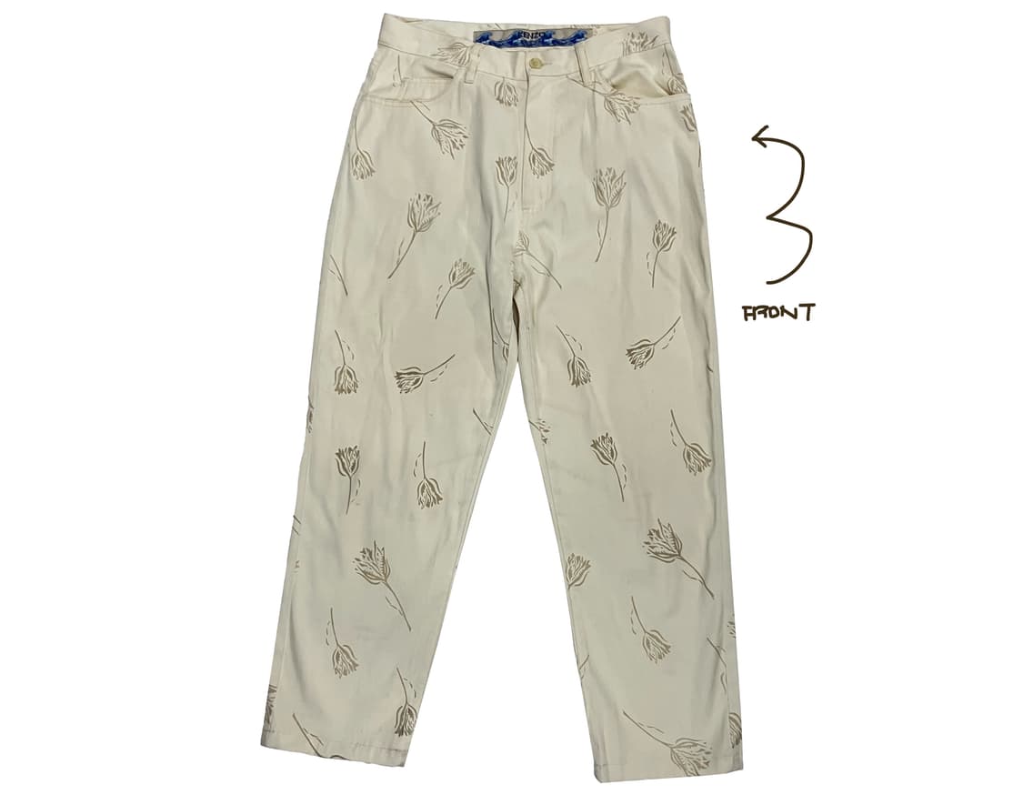 겐조 플라워패턴 코튼 팬츠 27~28인치 상품이미지1