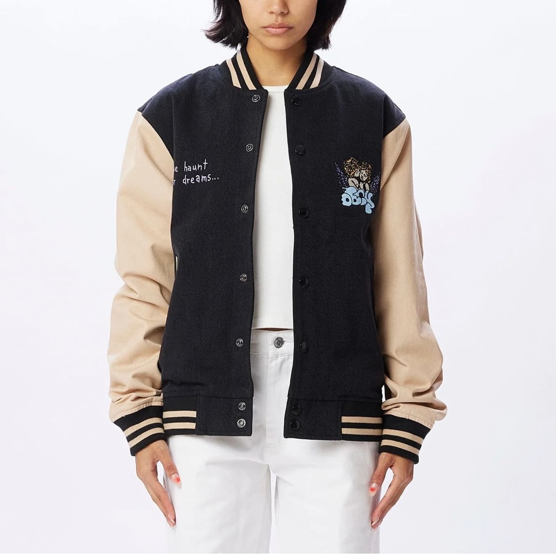 오베이 자켓 obey care denim varsity 상품이미지1