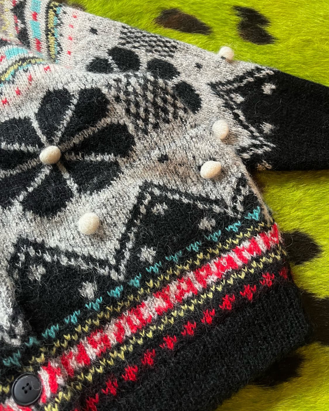 1980s KANSAI YAMAMOTO 3D Wool Cardigan 상품이미지8