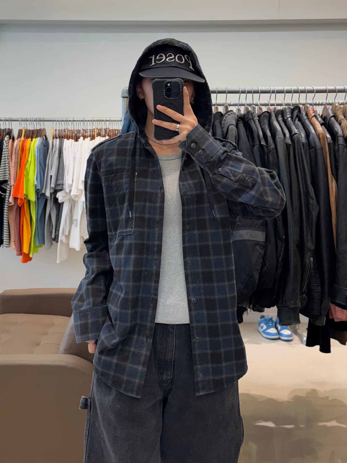 디젤 체크 후드 셔츠 상품이미지7