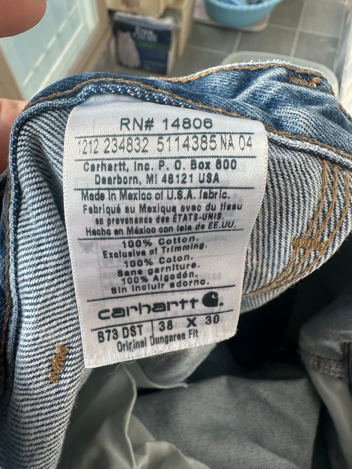 칼하트 더블니 B73 덩가리핏 38x30 상품이미지4