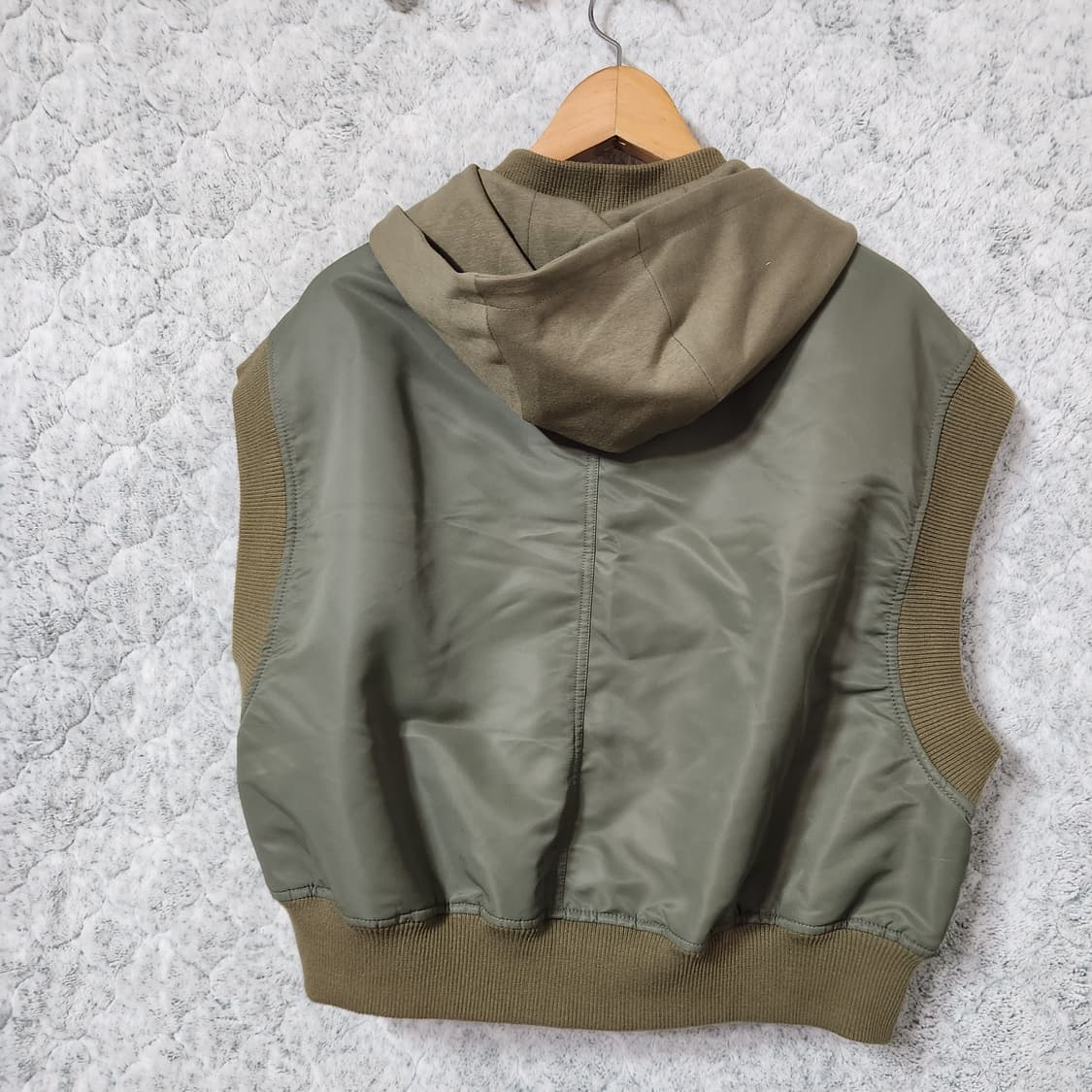 H998 [66] 레이어드 여성 후드 조끼
 상품이미지3