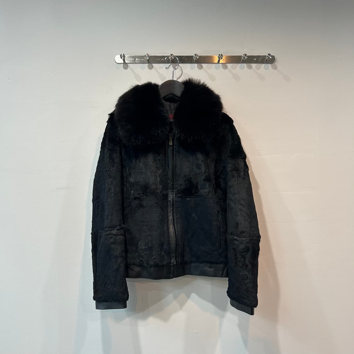 블랙 리얼 퍼 자켓 상품이미지3