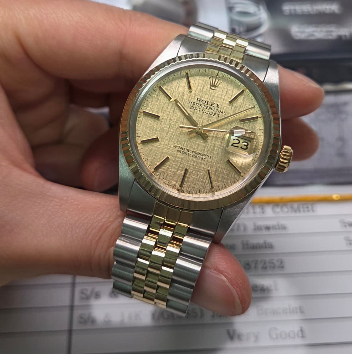 빈티지 롤렉스 데이저스트 16013 골드콤비 보카시판 쥬빌리줄 ver.  상품이미지4