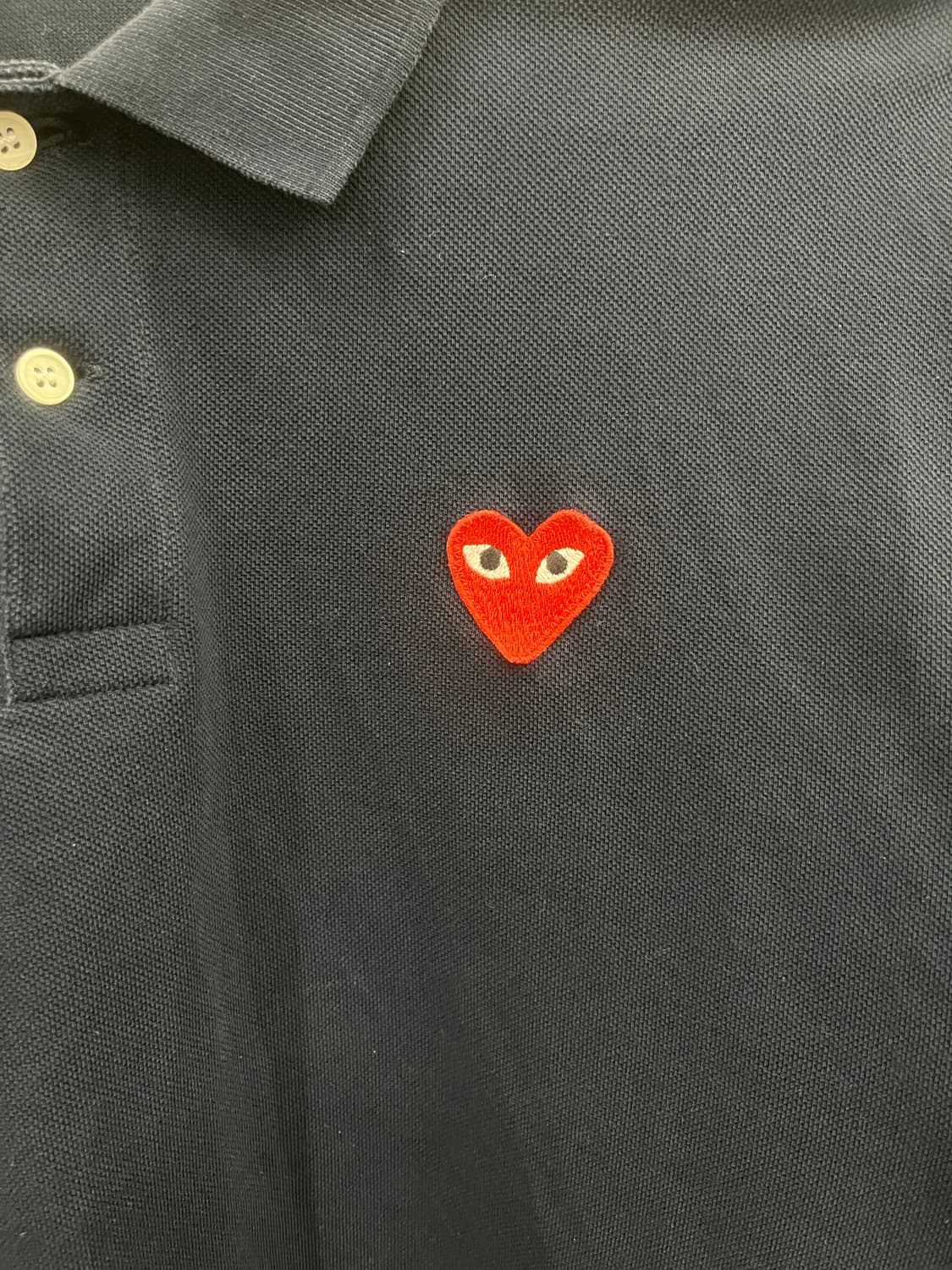 꼼데가르송 레드 하트 와펜 반팔 카라티 #csz699 상품이미지3