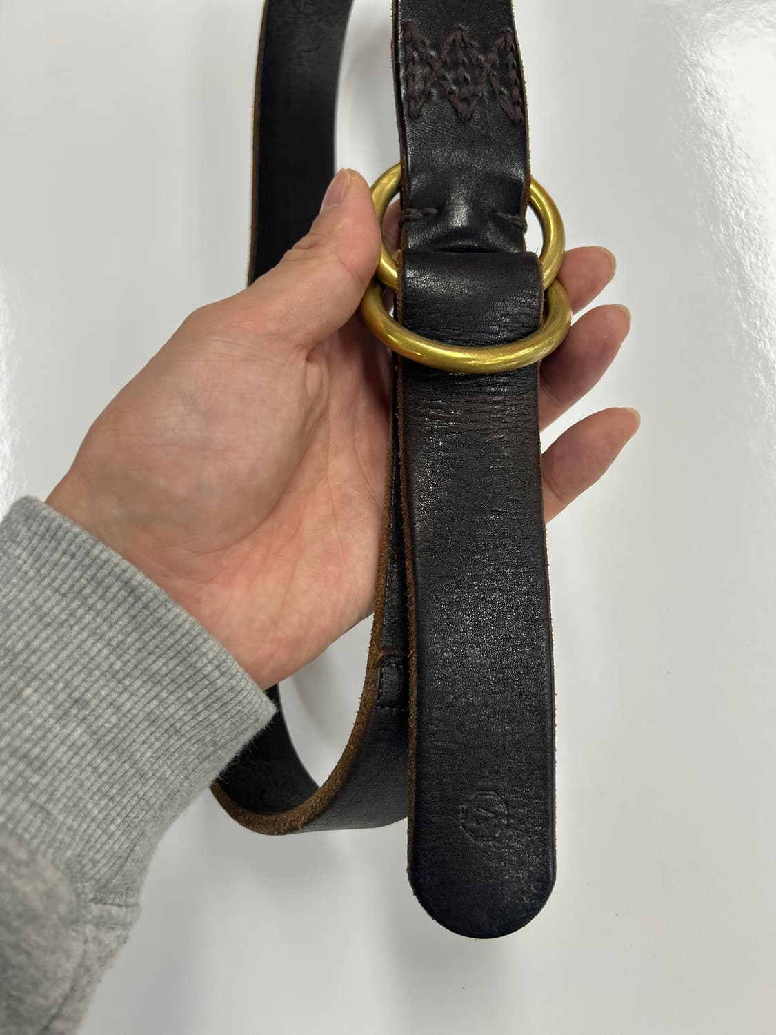 비즈빔 visvim 다크브라운 더블링 레더 벨트 34 상품이미지7