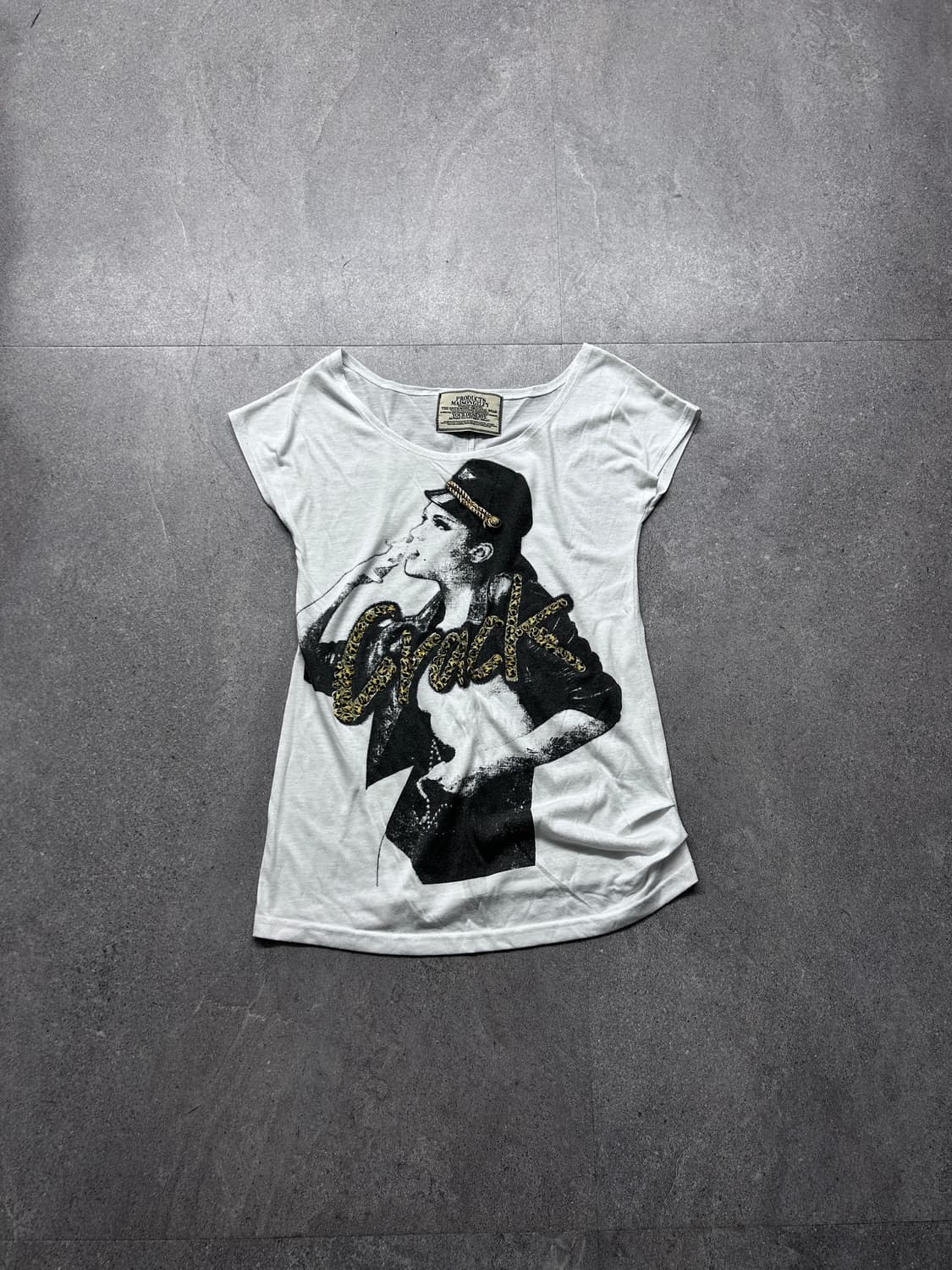 CRACK Y2k Punk Graphic Loose Neck Top 상품이미지5