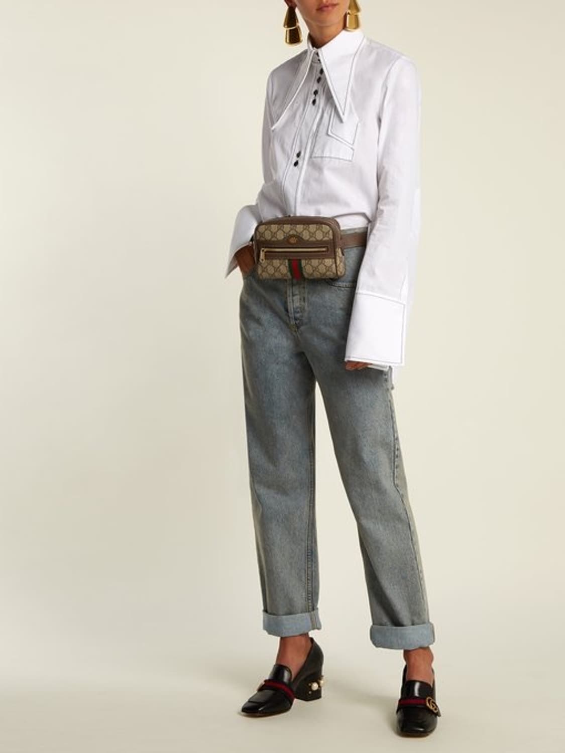 구찌 페이톤 진주 엠벨리쉬 레더 로퍼(235사이즈) 상품이미지5