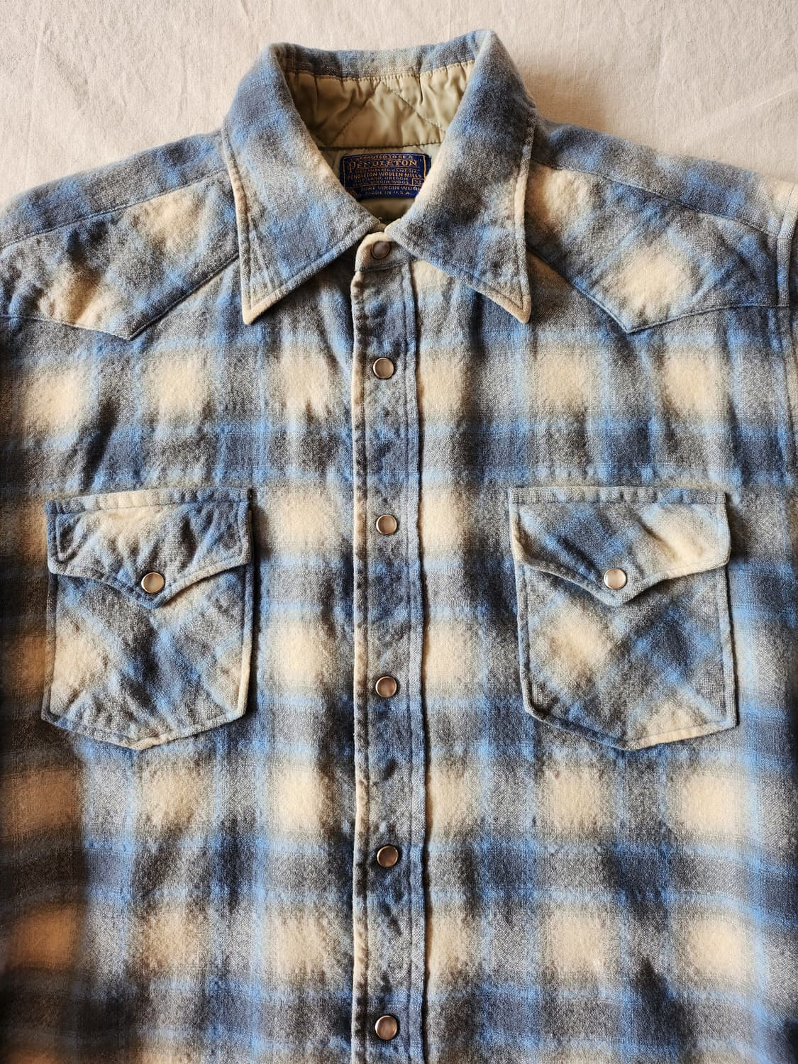 60-70s pendleton western ombre shirt 상품이미지3