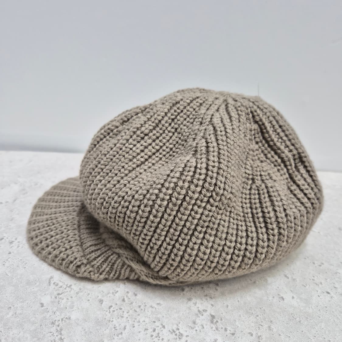 베이지 니트 캡 챙모자 상품이미지2