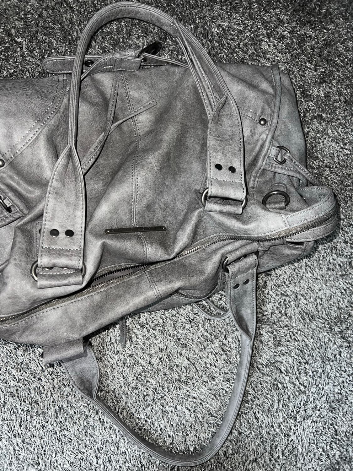 팬시클럽 벨티드 워싱 레더백 가방 상품이미지7