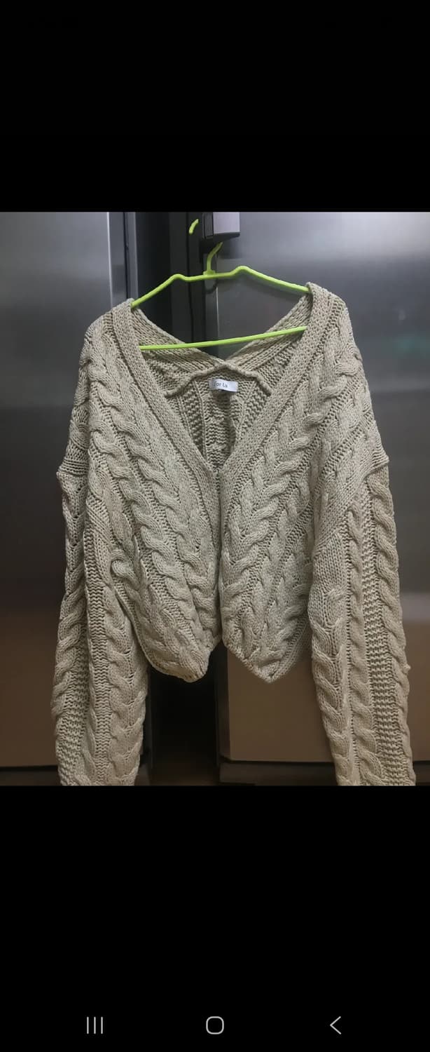 [원가 49,600] 꽈배기 볼레로 가디건  베이지 상품이미지1