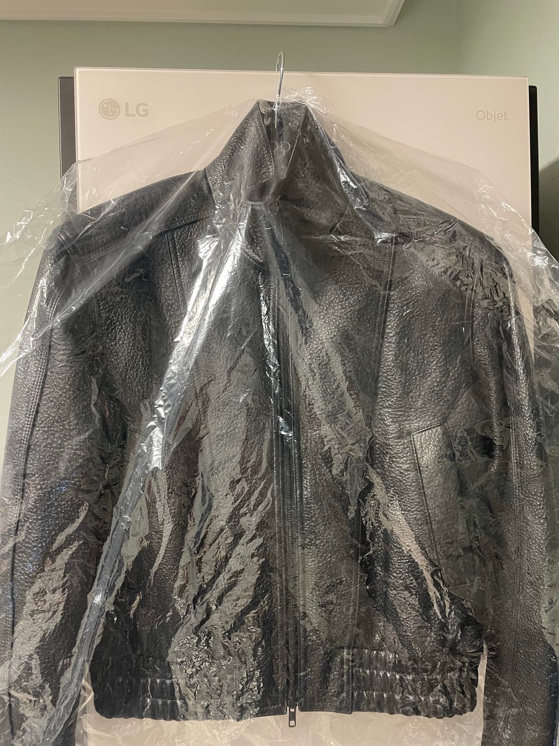 엘무드 세인트 램스킨 레더 보머 자켓 블랙 44사이즈 상품이미지1