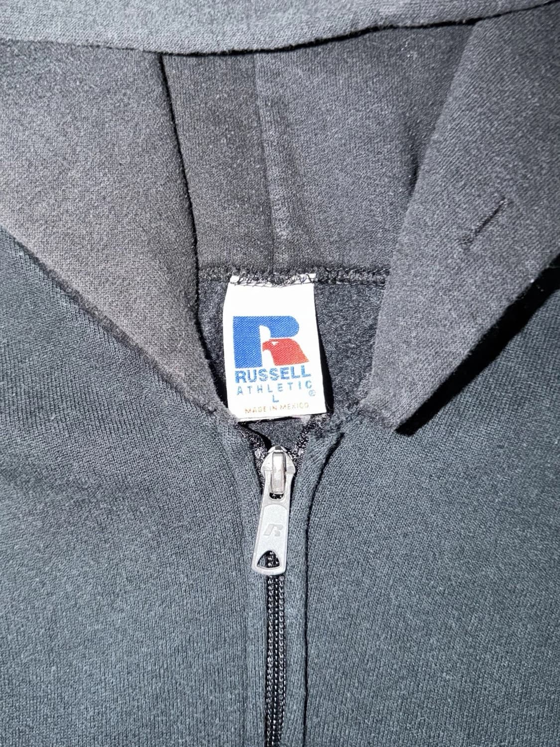 러셀 애슬레틱 빈티지 후드 집업 블랙  상품이미지3