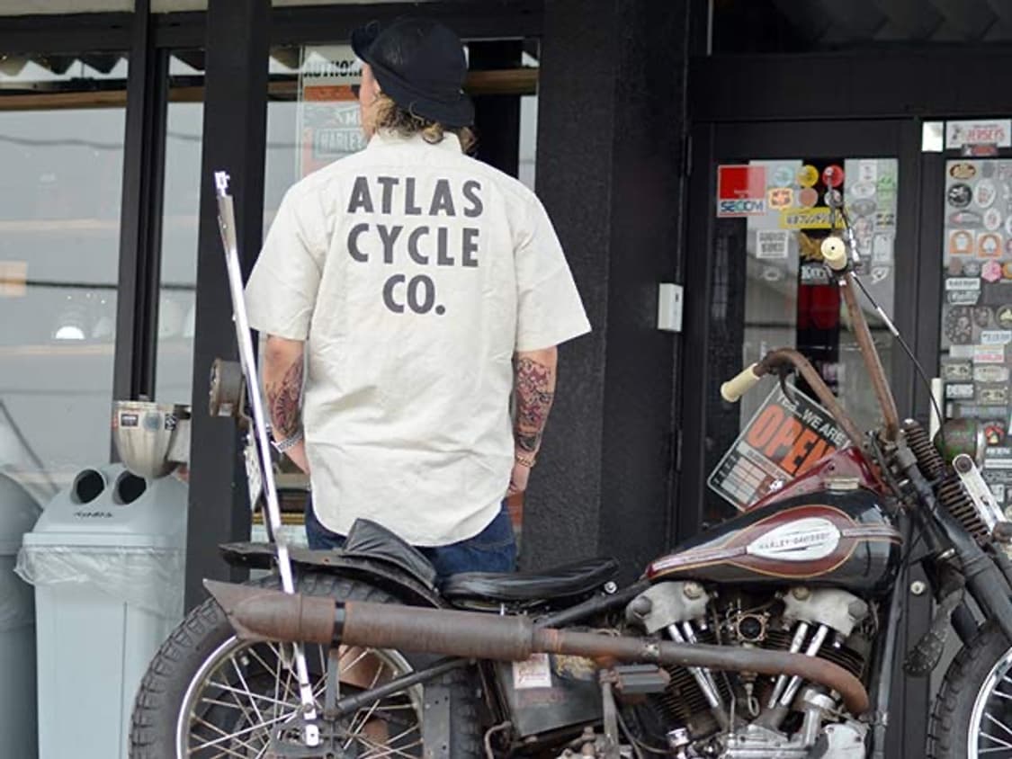 [17]프리휠러스 "ATLAS CYCLE CO." 반팔 셔츠 상품이미지3