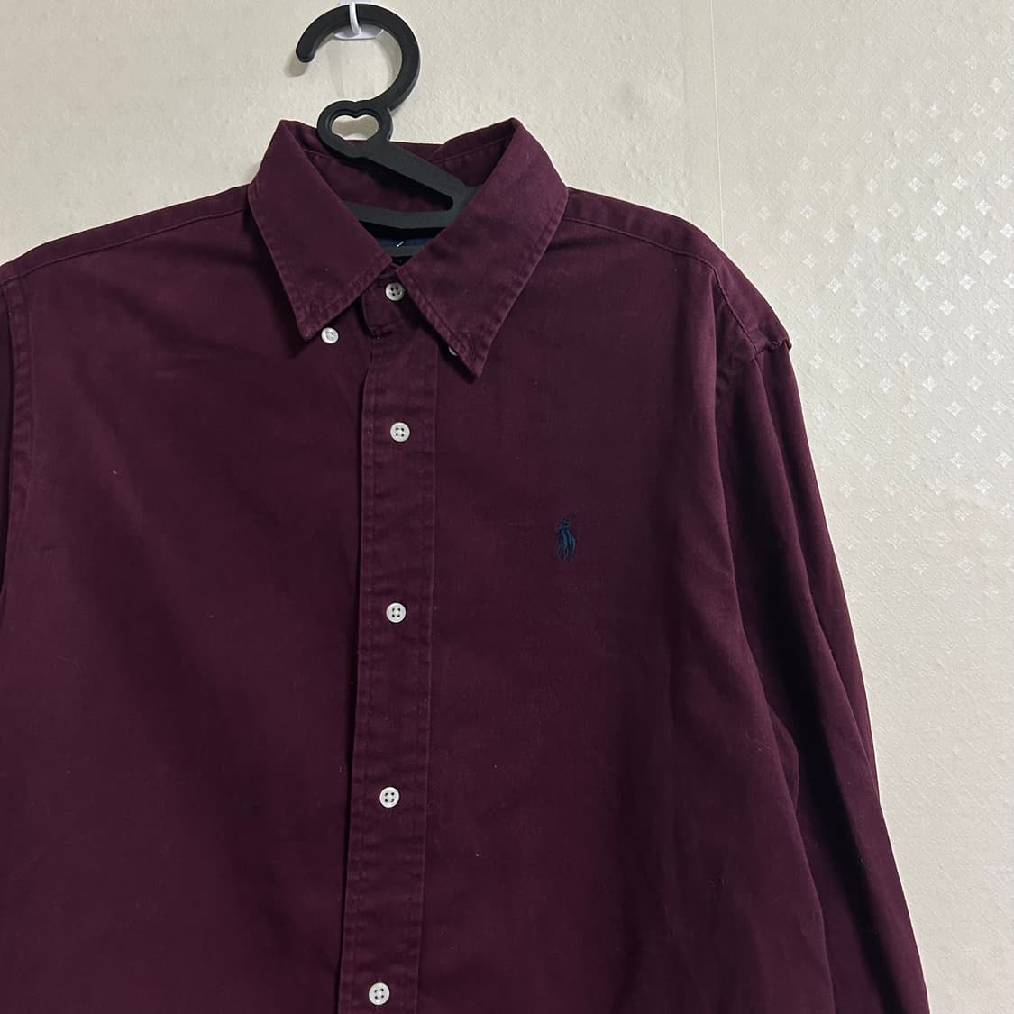 폴로 랄프로렌 솔리드 셔츠 버건디 S   상품이미지4
