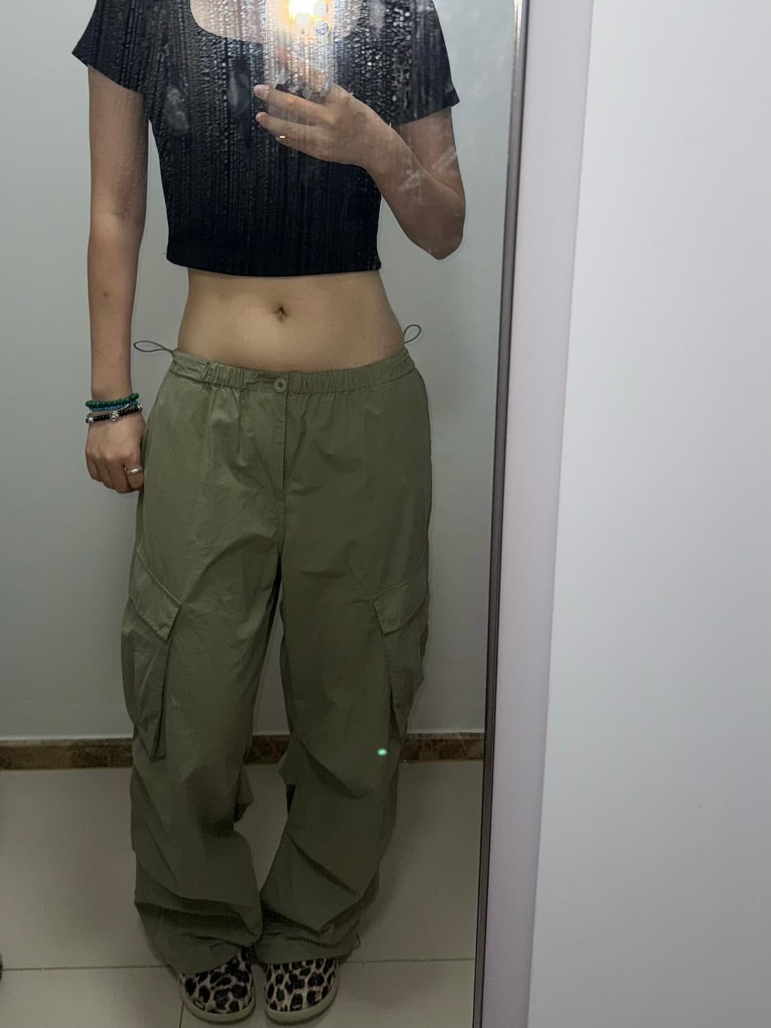 As if calie 파라슈트 카고팬츠 카키 상품이미지1