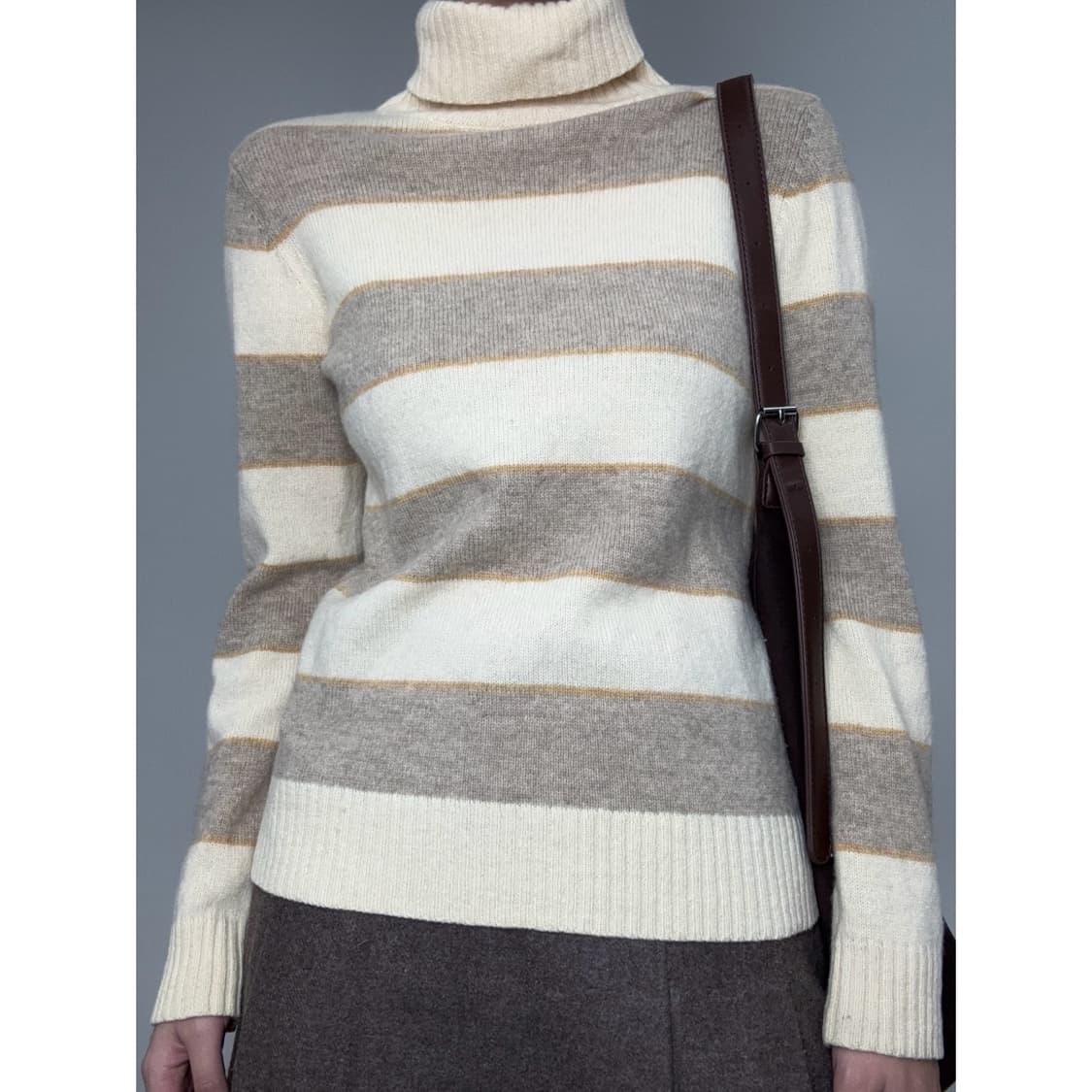 빈티지 울 단가라 니트 상품이미지1