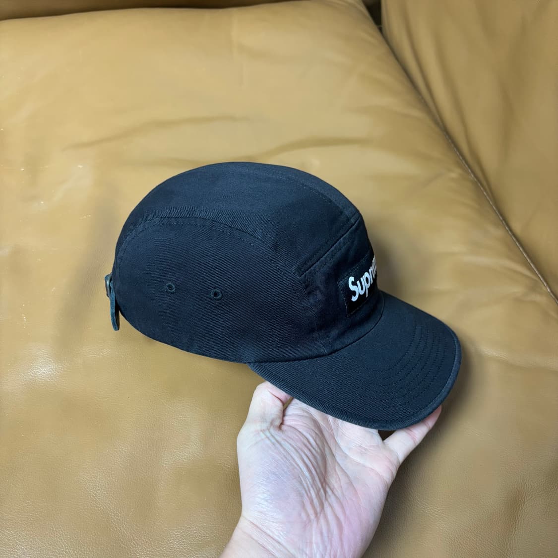 슈프림 캠프캡 모자 박스로고 블랙 상품이미지3