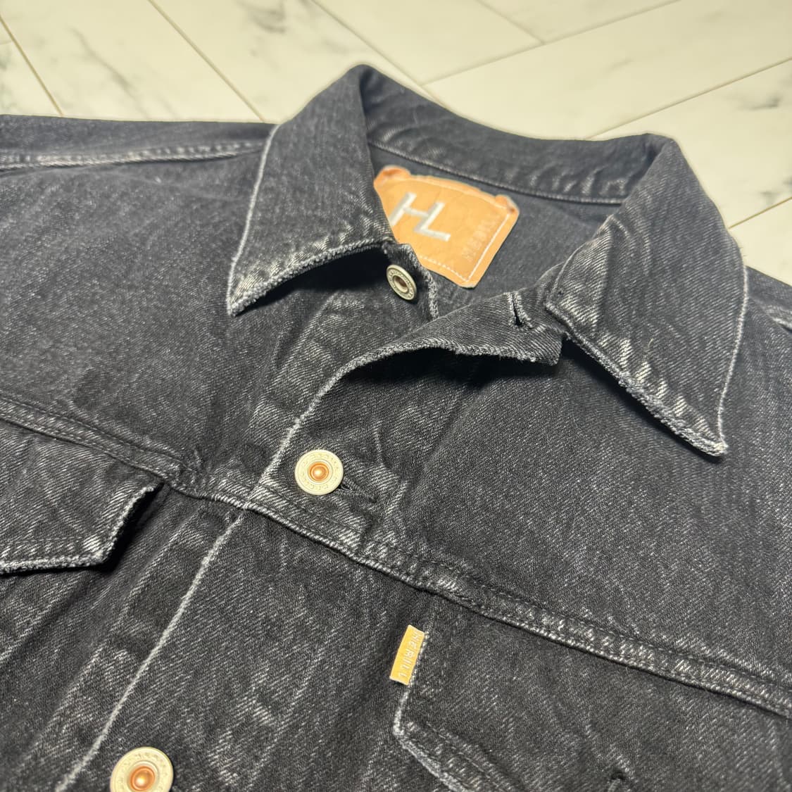 헤릴 24aw 어드레서 별주 흑청자켓 상품이미지2