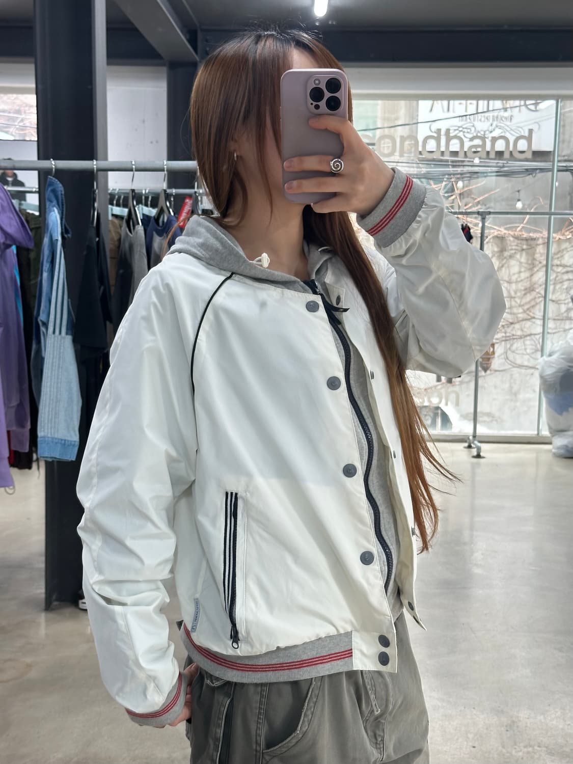 아르마니 진스 레이어드 투버튼 투웨이 후드자켓 상품이미지3