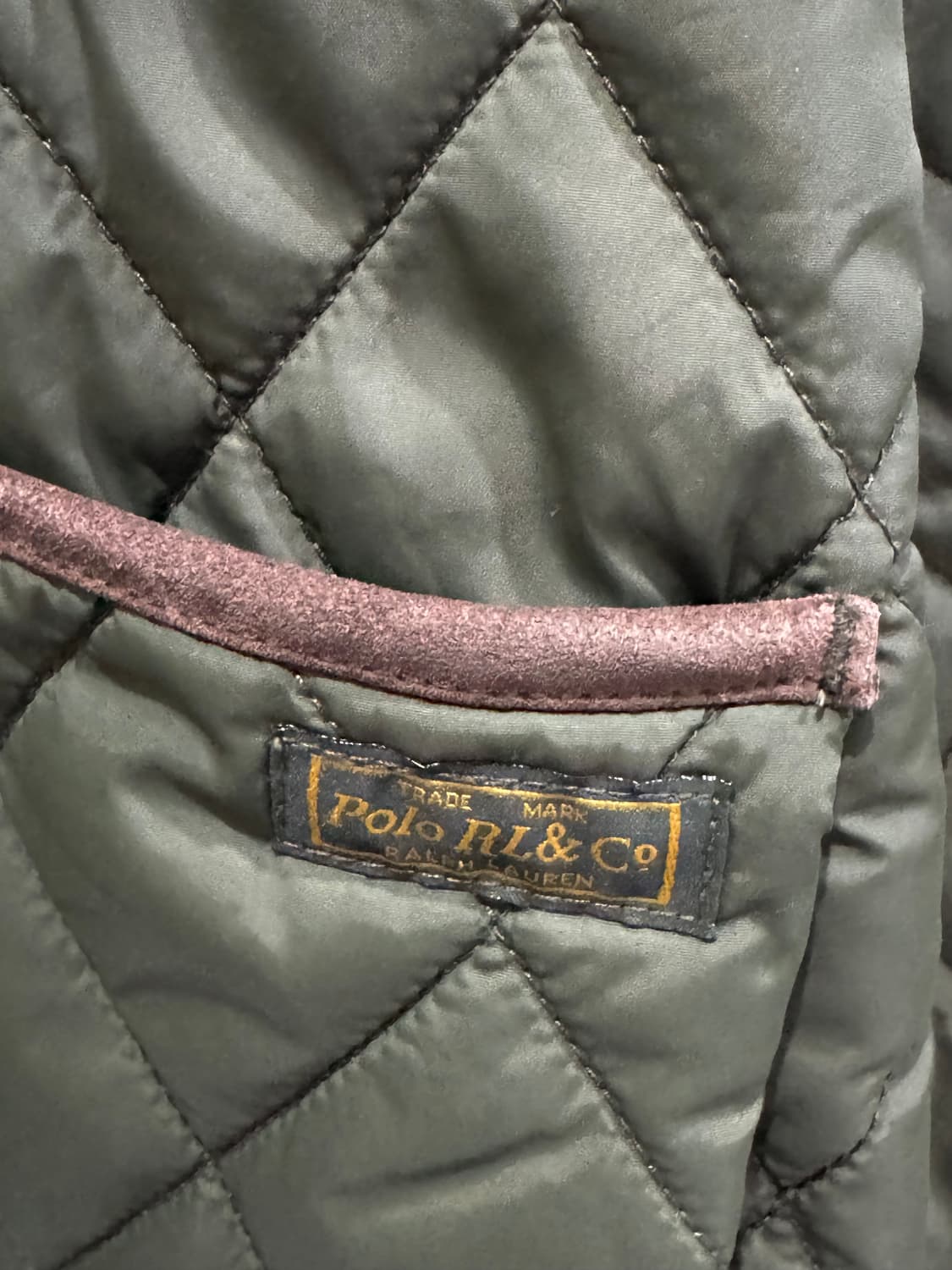 폴로 랄프로렌 퀼팅 자켓 L 올리브 상품이미지4